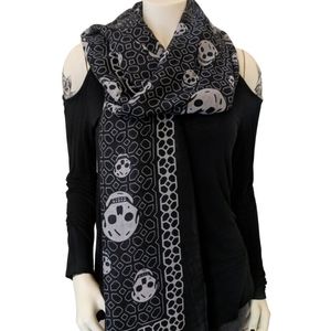 Women's Skull Printed Oversized Scarf